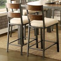 Carbon Loft Gascon Weathered Oak Counter Height Chairs (Set of 2)