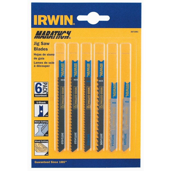 Shop Irwin Marathon 3071001 UShank Jig Saw Blades 6count Free