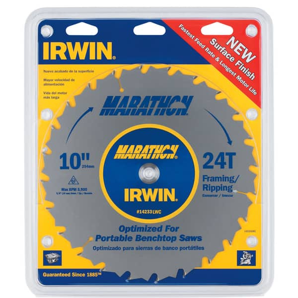 Irwin Marathon 14233 10" 24T Marathon Miter & Table Saw Blades