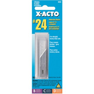 X Acto X224 5 Pack No. 24 Deburring Blade - - 11630869