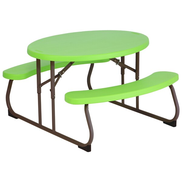 Lifetime Children S Live Green Oval Picnic Table