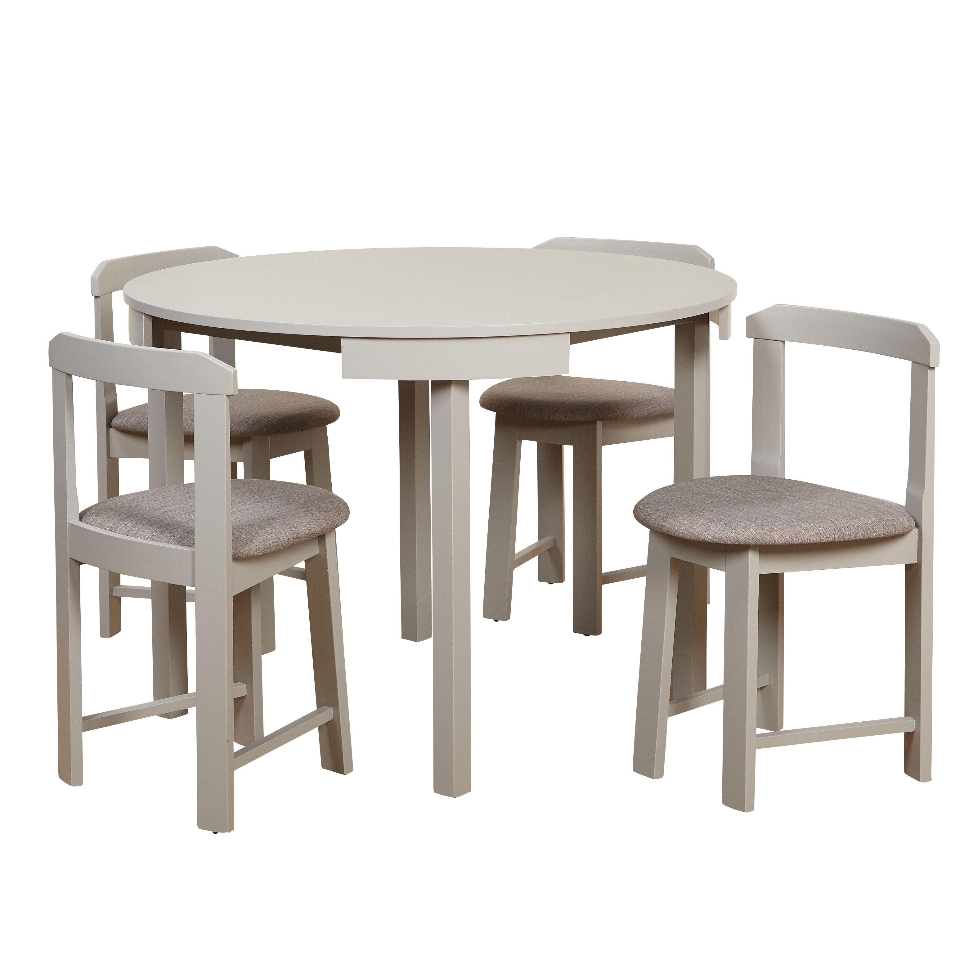 Harrisburg Tobey Compact Round Dining Set - Grey 5-Piece Set