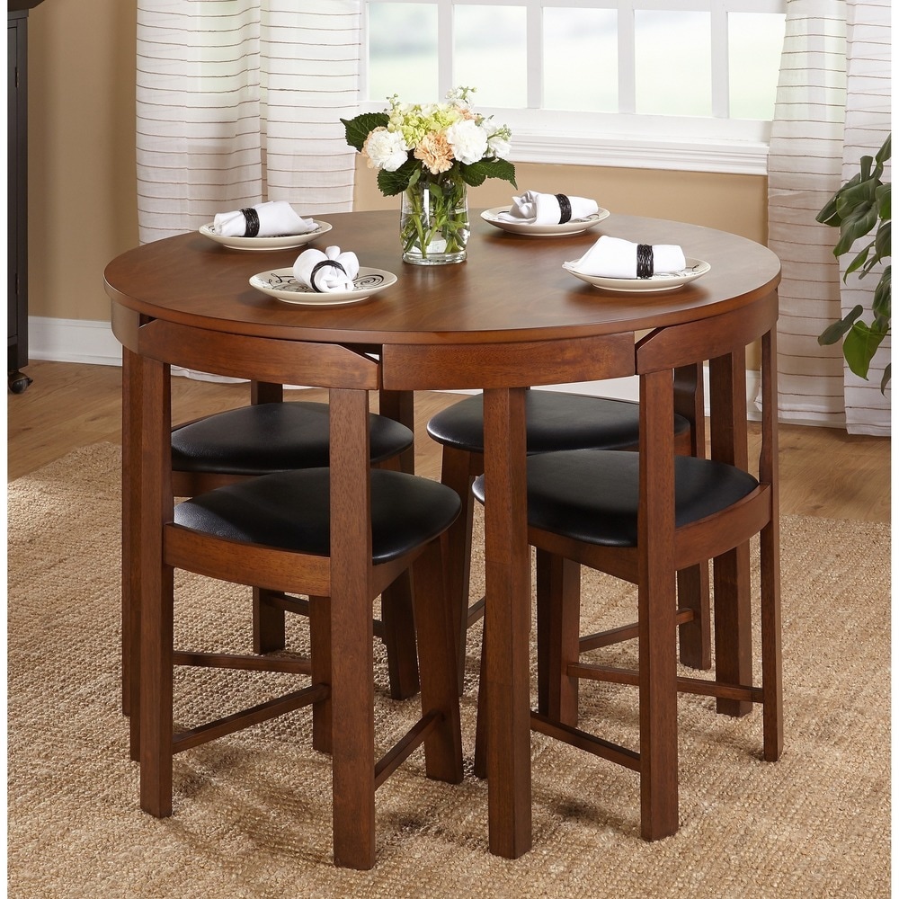 Simple Living 5 piece Tobey Compact Round Dining Set ace16833 81ad 47ba b778 a5c509d6dcd5 1000