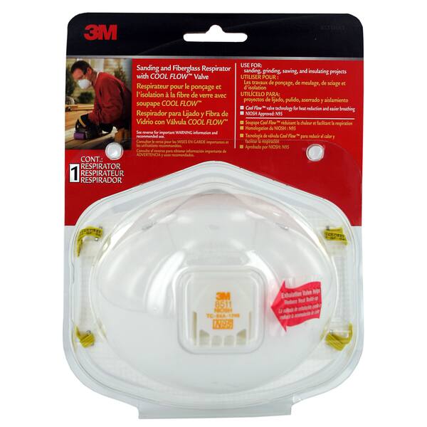 3M 8511HA1CPS Sanding & Fiberglass Valved Respirator Overstock