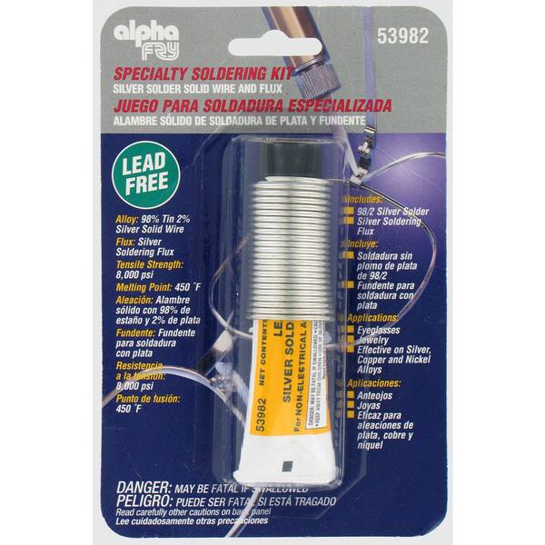 Alpha Fry AM53982 LeadFree Silver Solder & Flux Kit Bed Bath
