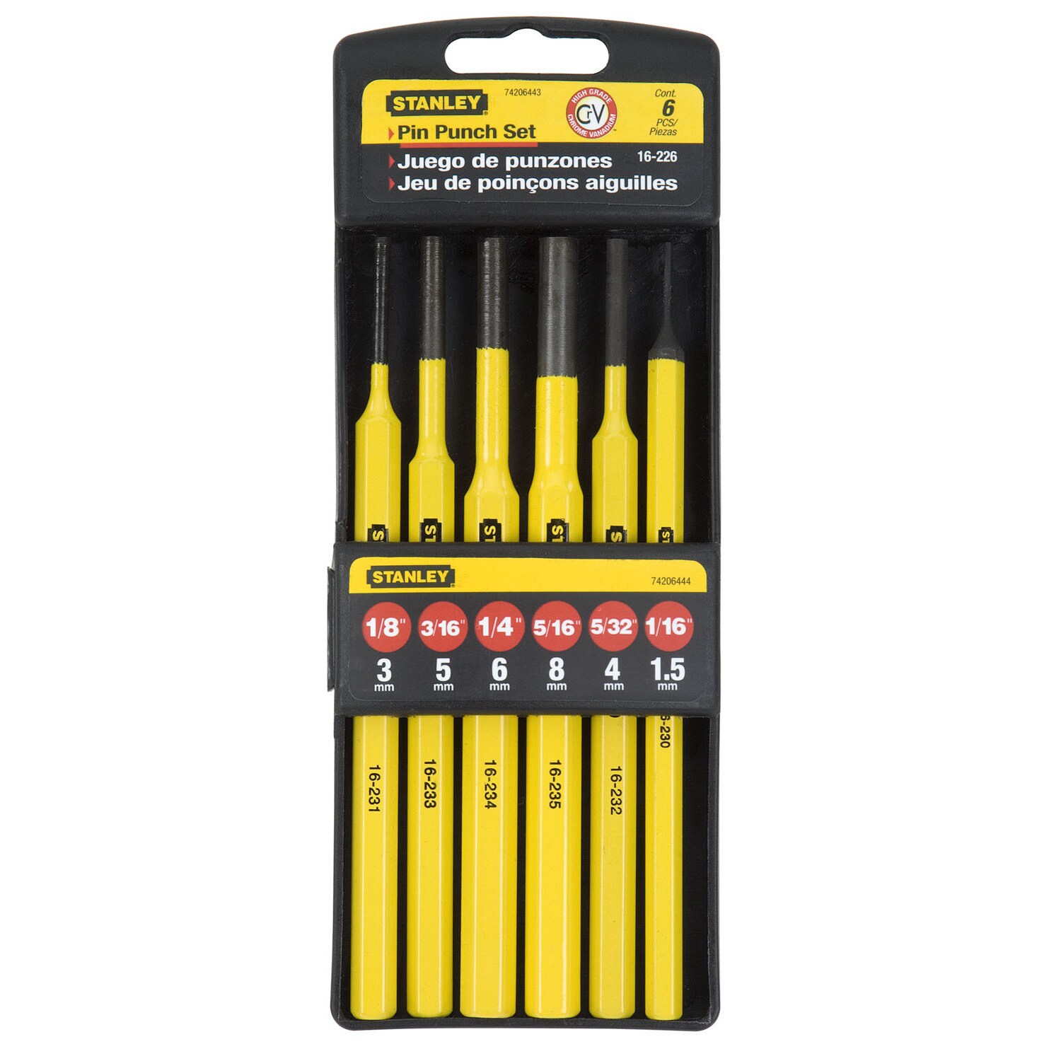 Stanley Hand Tools 16 226 6 Piece Pin Punch Set Overstock