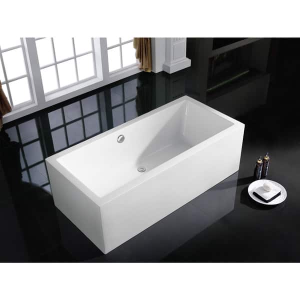 Caesar 60 X 31 White Rectangle Soaking Bathtub Overstock 11636307