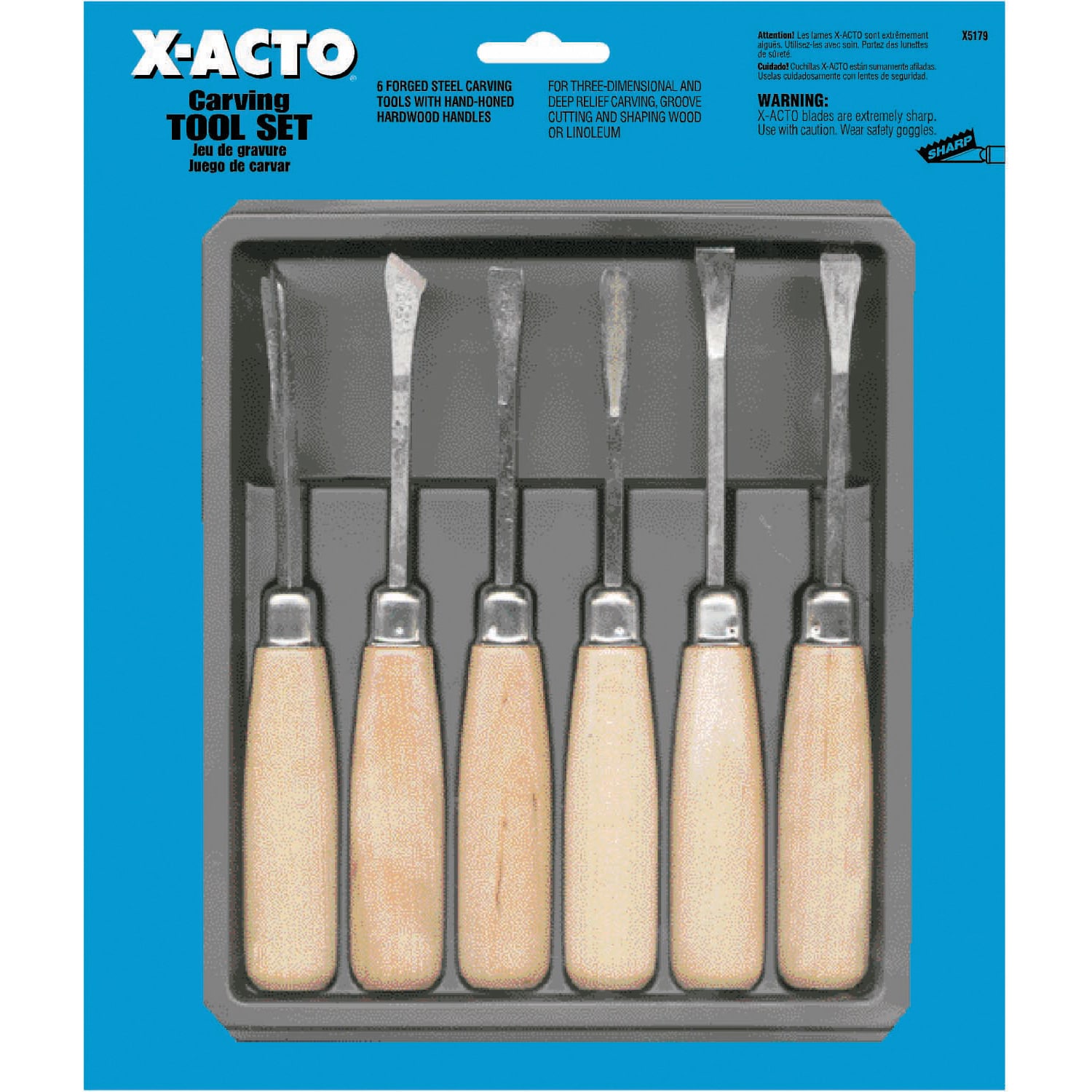 Vintage X-Acto Craft Carving Tool Set in Original Wood Box - Not