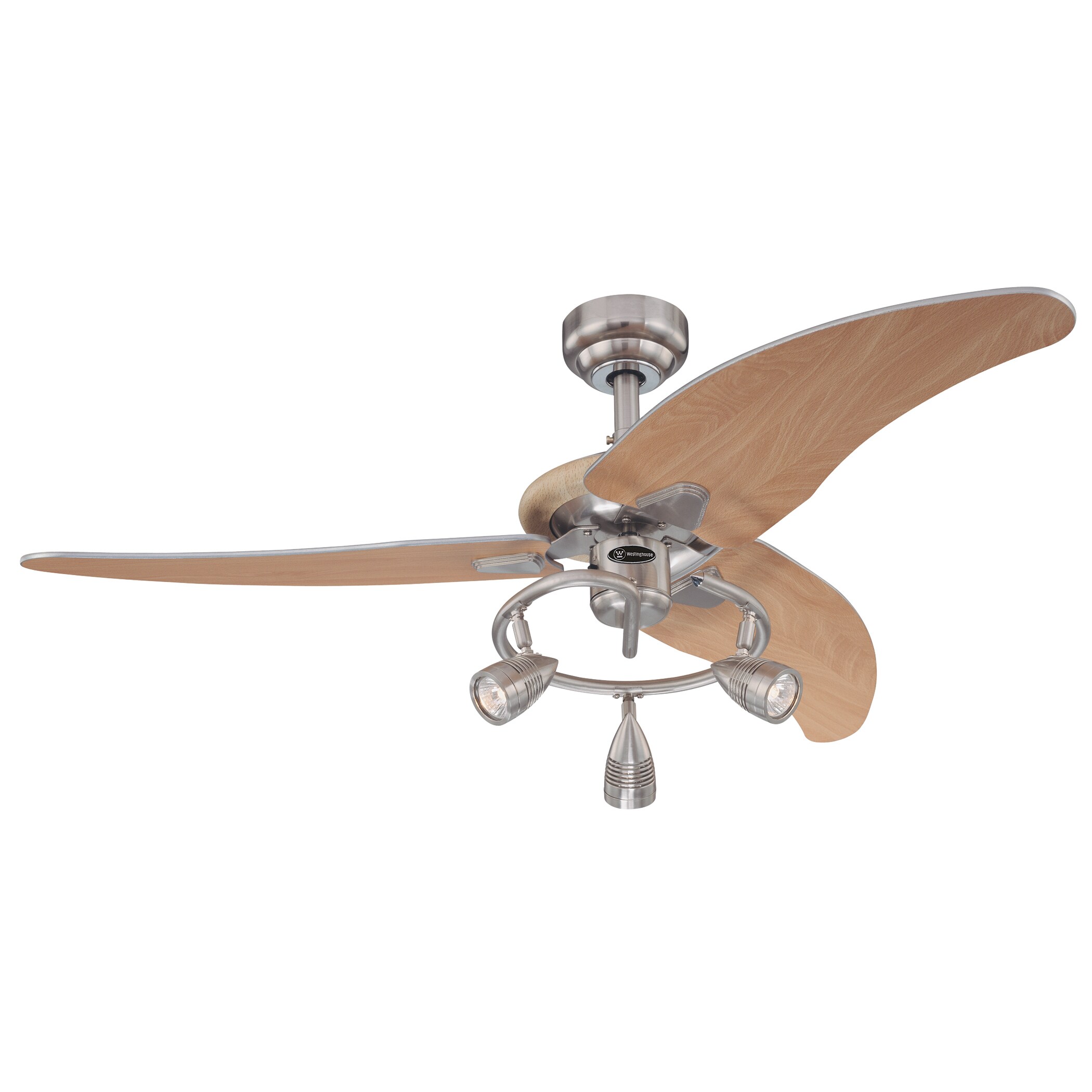 Strick Bolton Josephine 48 Inch Brushed Nickel Three Blade Ceiling Fan With Lights