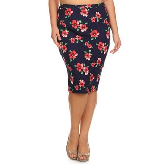 pencil skirt floral plus moa