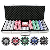 13.5g 500-piece Aces Up Clay Poker Chips with Laser Effects