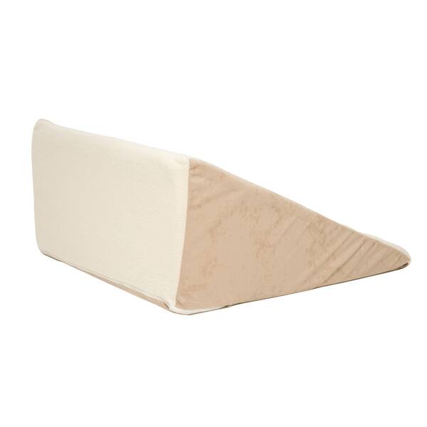 Shop Memory Foam Bed Wedge With Beige Sherpa Cover Free Shipping