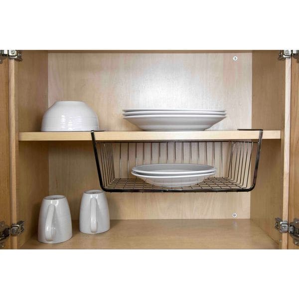 Home Basics Black Onyx Large Undershelf Basket