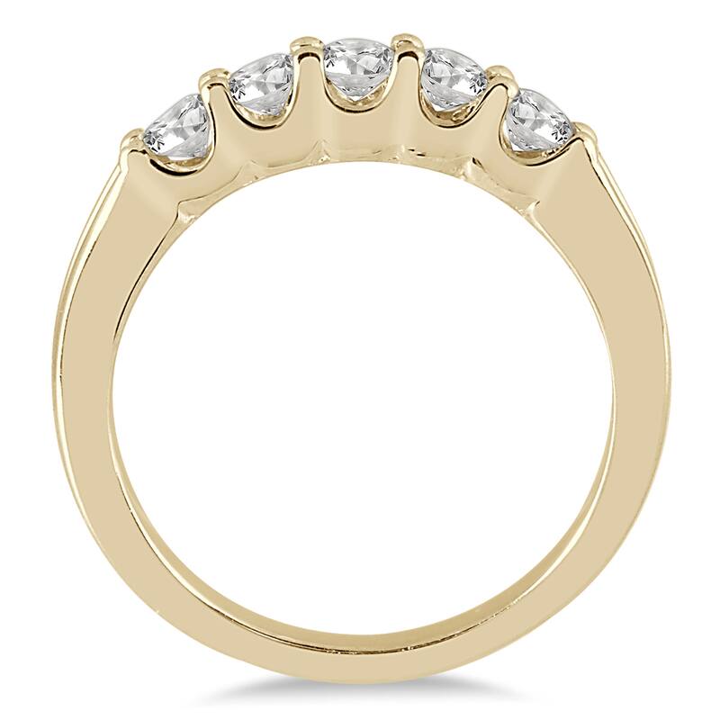 Marquee Jewels 14k Yellow Gold 1/2ct TDW Diamond 5 Stone Band