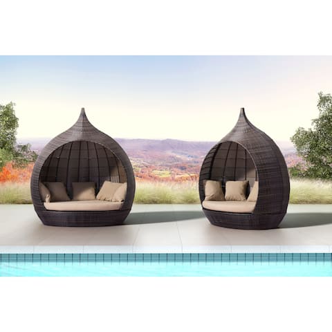 Martinique Brown Sunproof Fabric Beach Day Bed