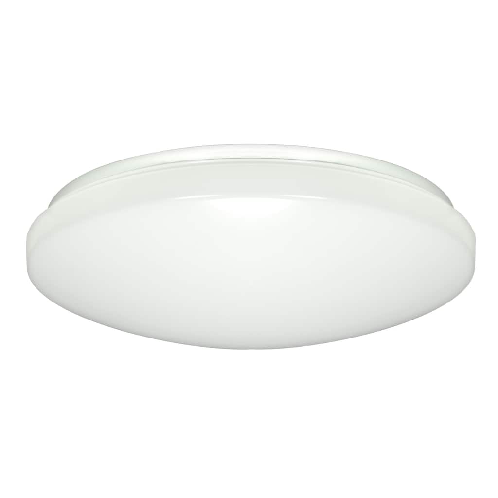 1-Light 14-inch Flush Mounted LED Light Fixture - White Finish