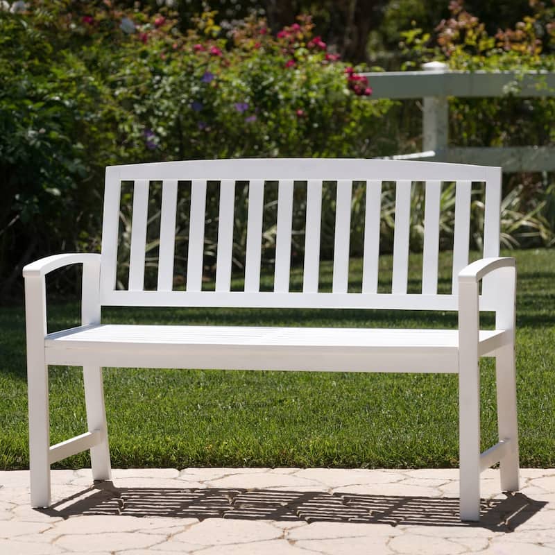 Loja Outdoor Acacia Wood Bench by Christopher Knight Home