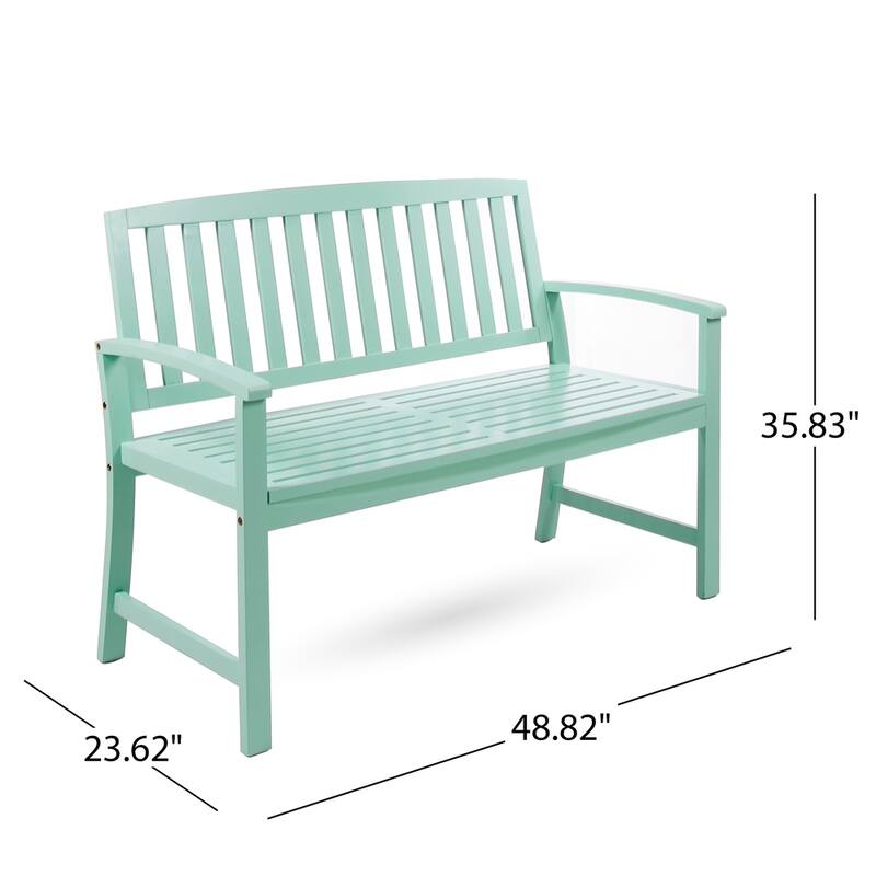 Loja Outdoor Acacia Wood Bench by Christopher Knight Home