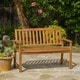 preview thumbnail 7 of 21, Loja Outdoor Acacia Bench by Christopher Knight Home