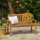 preview thumbnail 17 of 21, Loja Outdoor Acacia Bench by Christopher Knight Home Teak
