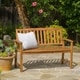 preview thumbnail 6 of 21, Loja Outdoor Acacia Bench by Christopher Knight Home