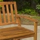 preview thumbnail 9 of 21, Loja Outdoor Acacia Bench by Christopher Knight Home