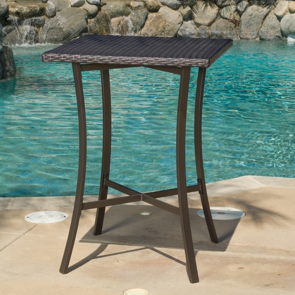 Riga Outdoor Wicker Bar Table Only by Christopher Knight Home