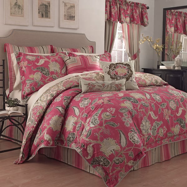 Waverly Eastern Myth Radish 4-piece Comforter Set - Bed Bath & Beyond ...