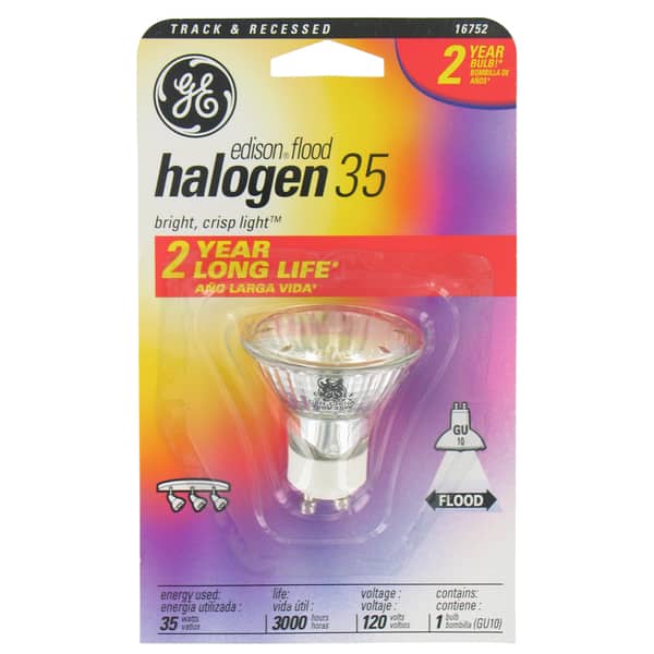 GE Lighting 84905 50 Watt Halogen Recessed Flood Light Bulb Bed Bath
