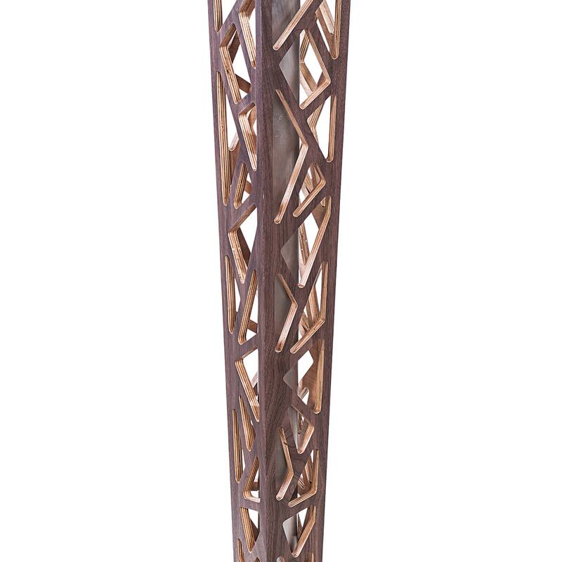 Armen Living Crystal Bar Table with Clear Tempered Glass Top