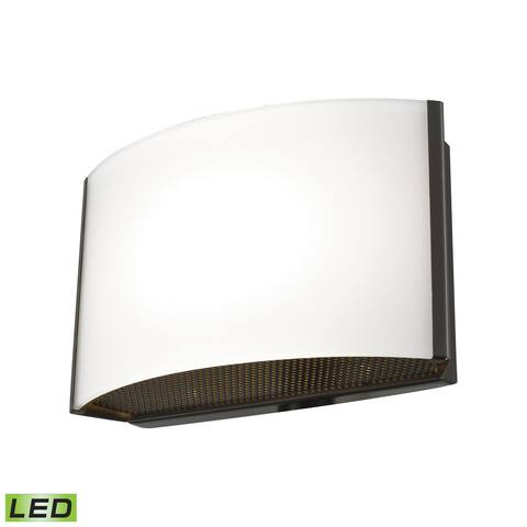 Alico Pandora LED 1-light LED Vanity in Oiled Bronze and Opal Glass