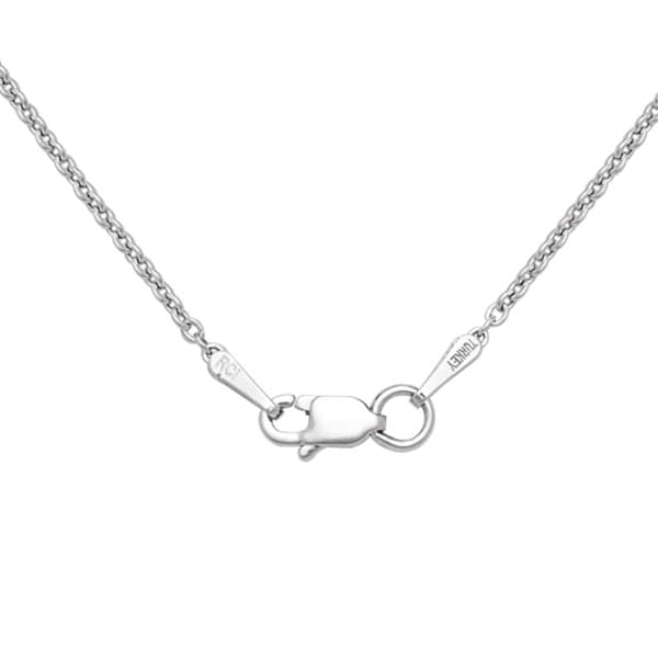 Length 9 in 14k White Gold 2mm Solid Polished Spiga Chain 14 kt White Gold