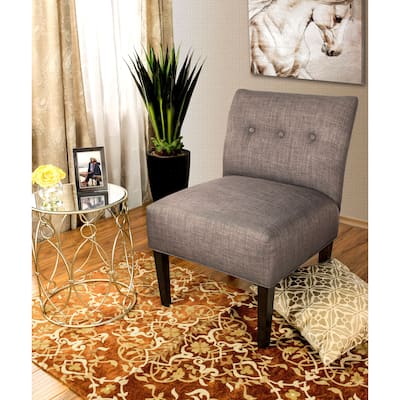 Samantha Button Tufted Ikat Accent Chair