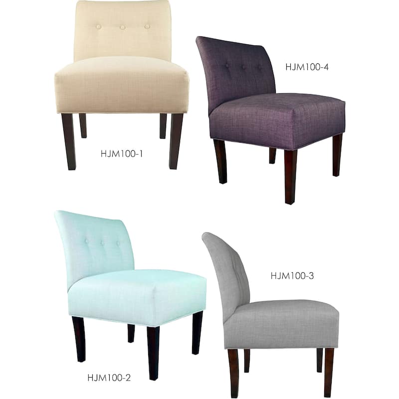 Samantha Button Tufted Ikat Accent Chair