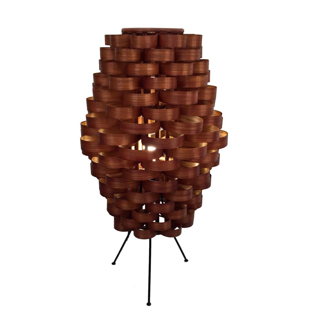 Handmade Bamboo Slat Weave Lamp (Philippines)