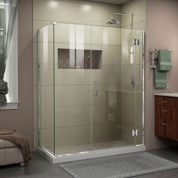 DreamLine Unidoor-X 35 in. W x 34 3/8 in. D x 72 in. H Frameless Hinged Shower Enclosure - 34.38" x 35"