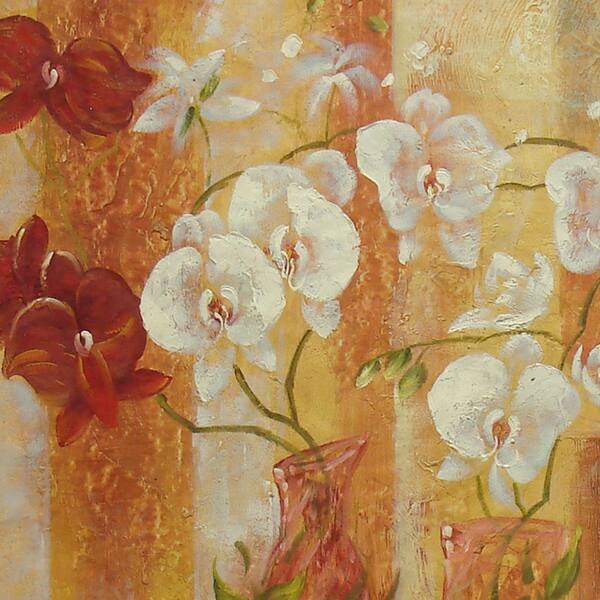 Shop A Warm Colored Background And White Floral Still Life Oil