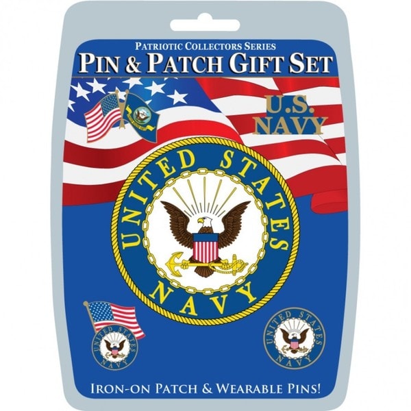 United States Navy Pin and Patch Gift Set