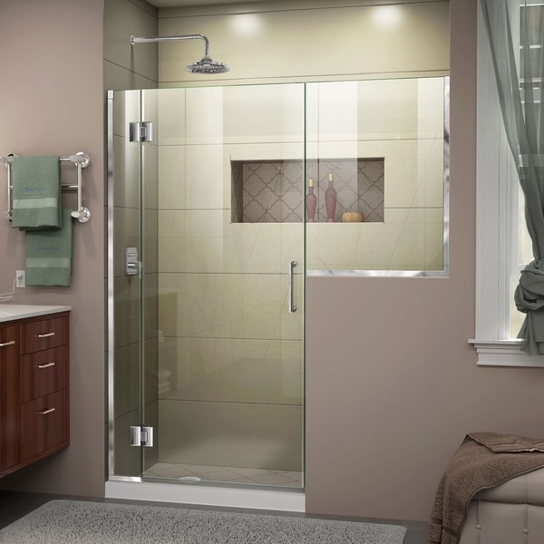 DreamLine Unidoor-X 67-67 1/2 in. W x 72 in. H Frameless Hinged Shower Door - 67" - 67.5" W