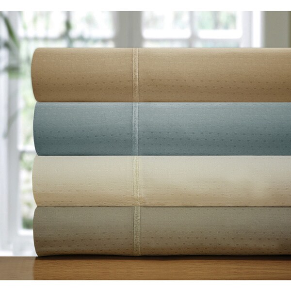 Luxury Dobby Dot 300 Thread Count 100 Percent Pima Cotton Sheet Luxury Dobby Dot 300 Thread Count 100 Percent Pima Cotton Sheet Set