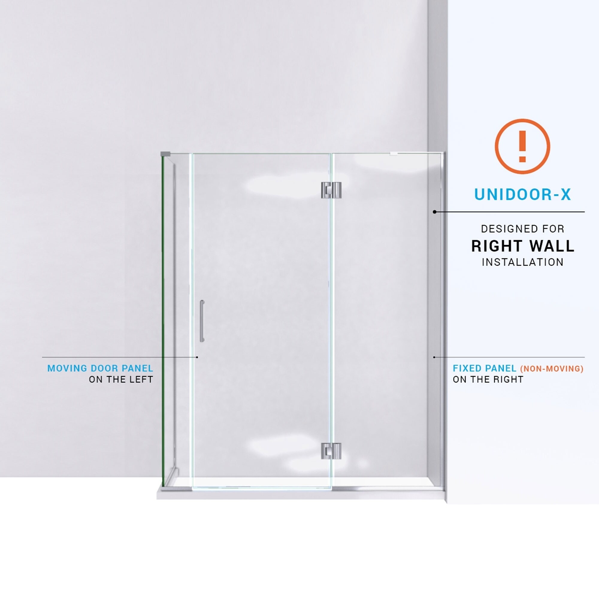 Shop Dreamline Unidoor X 57 In W X 34 3 8 In D X 72 In H