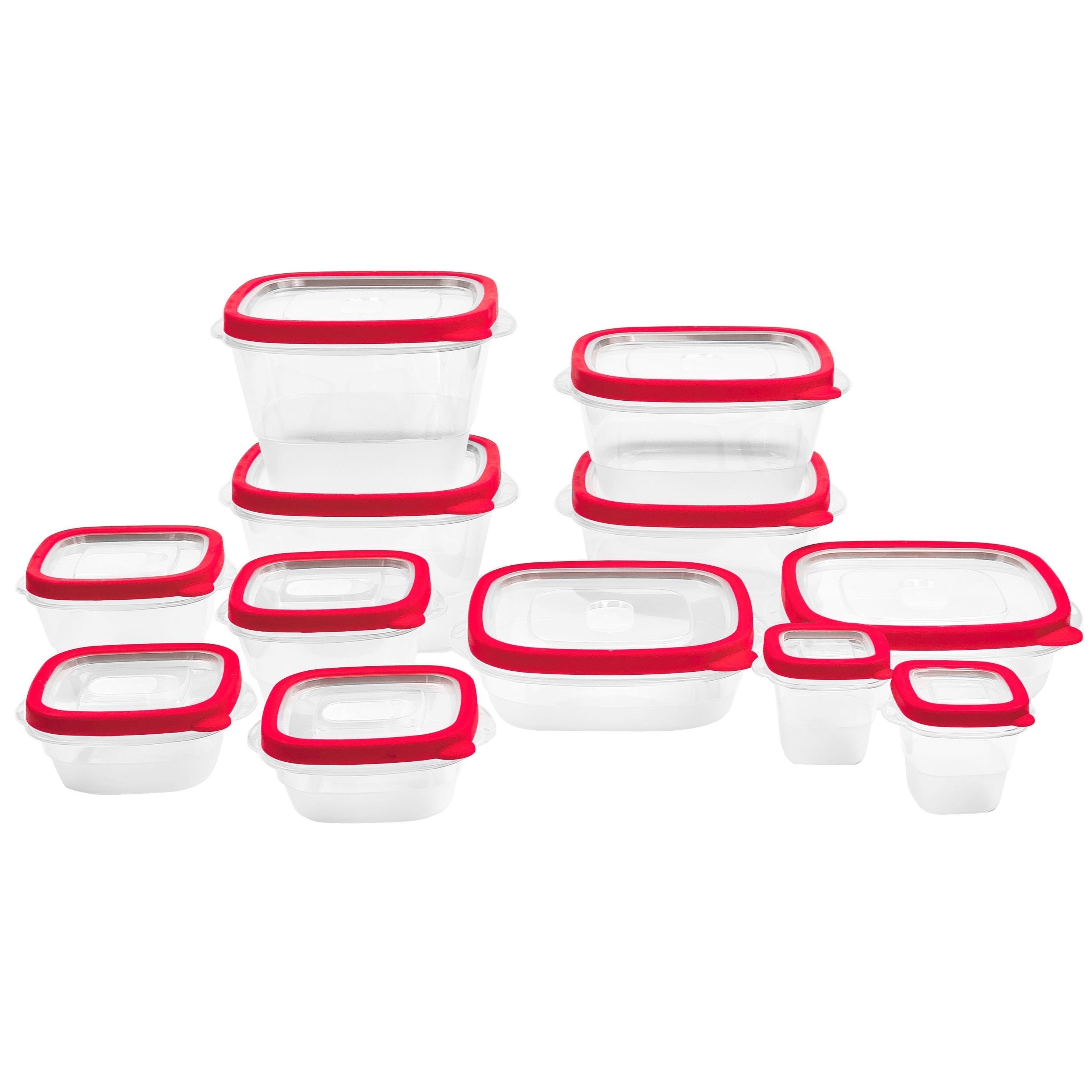 24 Piece Plastic Food Storage Containers Set with Vents and Air Tight  Locking Lids - Bed Bath & Beyond - 11650405