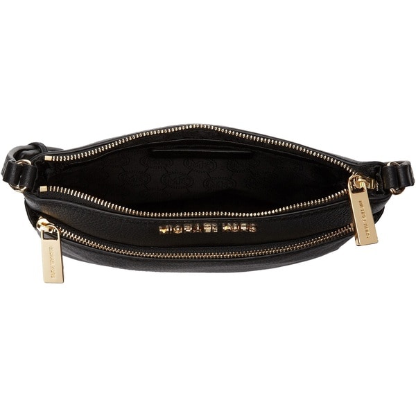 michael kors black and gold crossbody purse
