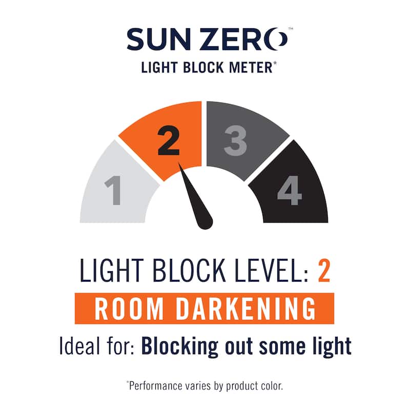 Sun Zero Andy Rod Pocket Room Darkening Curtain Panel, Single Panel