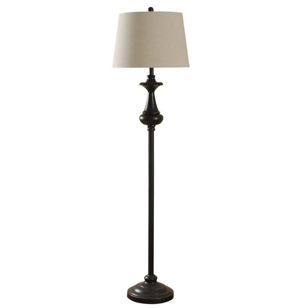 StyleCraft Traditional Bronze Metal Floor Lamp