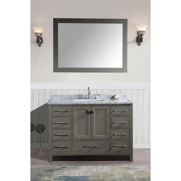 Bella 36-inch Vanity with Carrara Marble Top