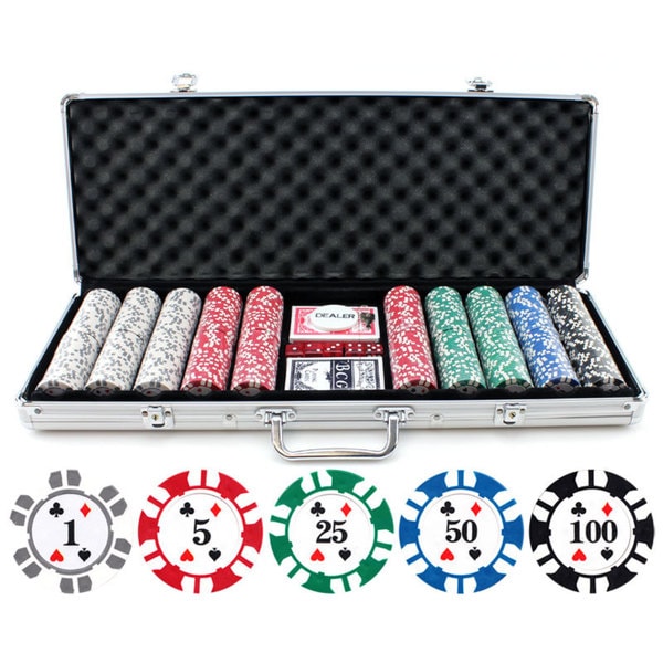 500 piece 13.5g poker chip set