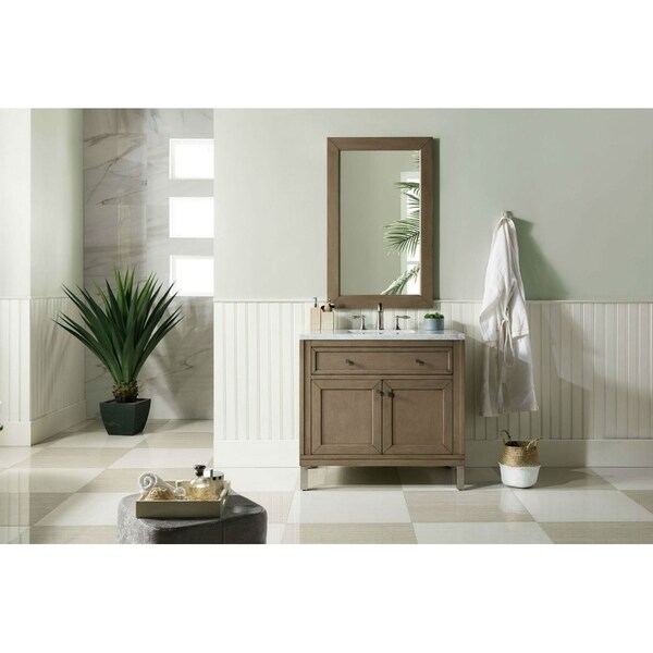 Chicago 36" Single Vanity, White Washed Walnut