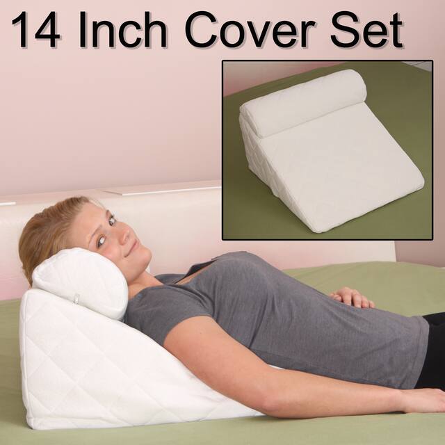 Deluxe Comfort Cover For Bed Wedge Pillow Set - 383 Thread Count ...