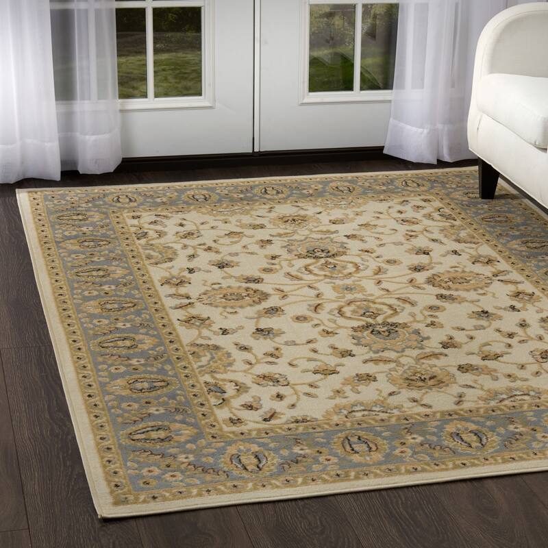Home Dynamix Optimum Maoz Traditional Border Area Rug - 7'8"x10'4" - Ivory/Blue - Rectangle